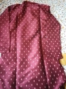 Maroon Patterned Kurta