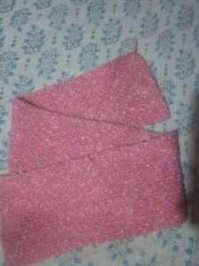 Cozy Pink Knitted Scarf