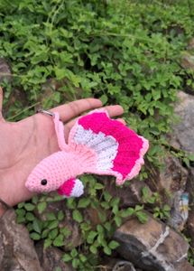 Crochet Betta Fish keychain