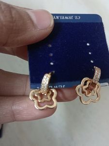 One Gram Gold Cz Earrings