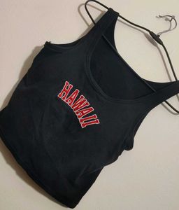 Black⚫ Crop Tank Top For 32 Bust
