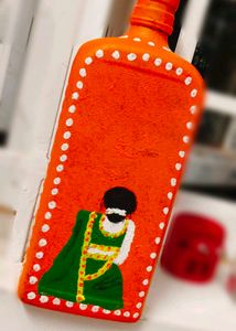 Hand-Painted Decorative Bottle