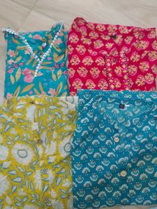 Set of 4 Printed Kurtas 🥰