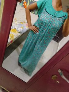 Navy Blue Floral Print Maxi