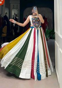 Vibrant Striped Lehenga Choli Set