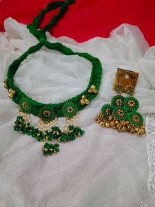 Emerald Green Necklace &amp; Earring Set