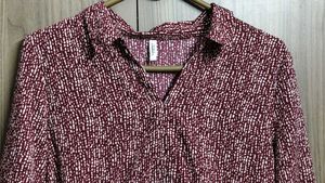 Chic Maroon &amp; White Printed Blouse - Effortless St
