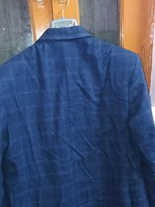 Men's Blue Checkered Blazer