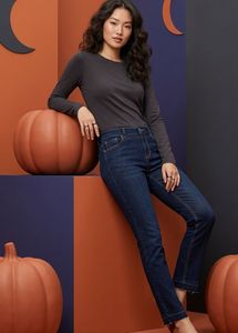 8 Seconds Korean Brand Dark Wash Skinny Jeans with