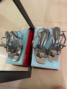 Chic Strappy Metallic Heels