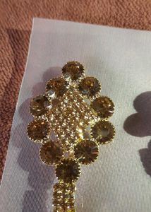 Gold Floral Chain Brooch