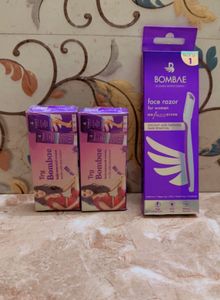 Hair Removal Cream + Face Razor