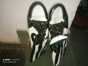 Stylish White &amp; Black Sneakers