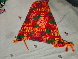Vibrant Tropical Print Bikini Bottom