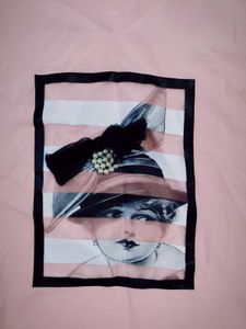 Vintage Style Woman Print Blouse