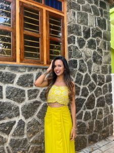 Bright Yellow Two-Piece Set