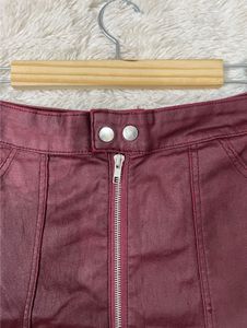 Burgundy Mini Skirt