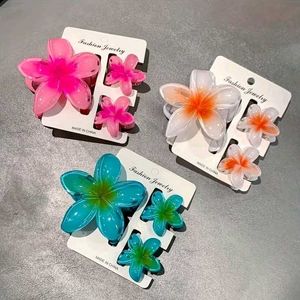 Set of Flower Hair Clips
