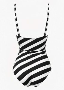 Chic Striped One-Piece Swimsuit
