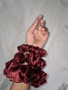 Set of 3 Satin Scrunchies