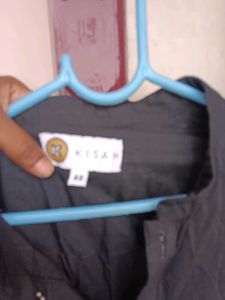 Black Cotton Kurta