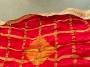 Vibrant Red Bandhani Dupatta
