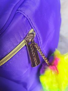 Colorbar Purple Vanity Bag  With Pompom
