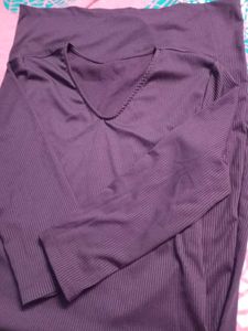 Elegant Purple Midi Dress