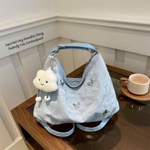 Chic Butterfly Accent Hobo Bag