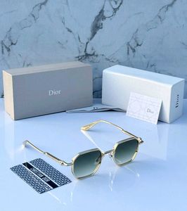 Dior Octagonal Sunglasses - Gold/Black