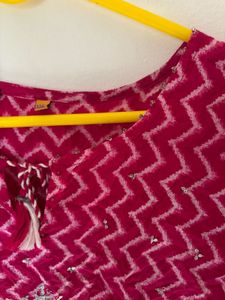 Pink Printed Kurta