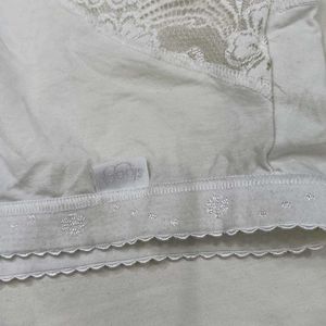 💙 Comfortable White Lace Trim Briefs