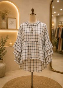 Checkered Hi-Lo Top