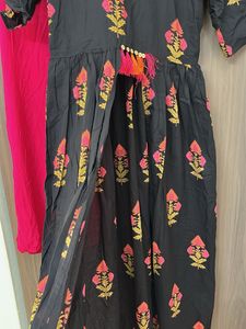 Pure 60-60 Cotton Designer Kurti Plazo Set