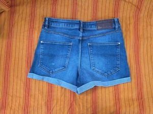 Zara High Waisted Denim Shorts
