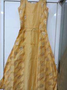 Elegant Yellow Anarkali Suit