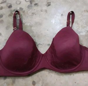 Burgundy Padded Bra