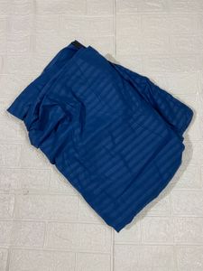 Blue Striped diwan bed mattress cover