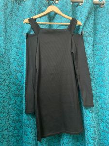 Sweater Cold Shoulder Dress