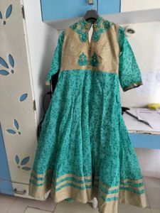 Traditional amroidary anarkali full gown