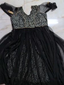 Diwali special Elegant Black Anarkali Gown