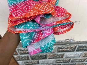 Colorful Bandhani Print Kurta Set