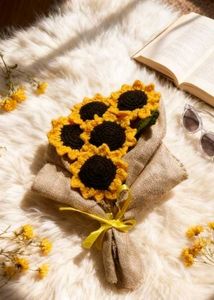 Crochet Sunflower Bouquet