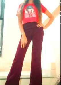 BTS Crop Top Red To