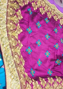 Embroidered Silk Saree
