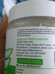 Havinthra Aloevera Pure Gel