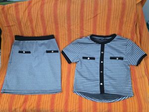 Style Union Chic Gingham Co-ord Set black n white