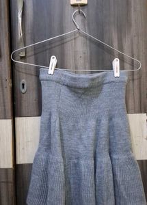 knitted flared skirt