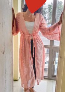 Elegant Pink Lace shrug