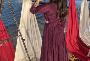 Elegant Maroon Embellished Gown
